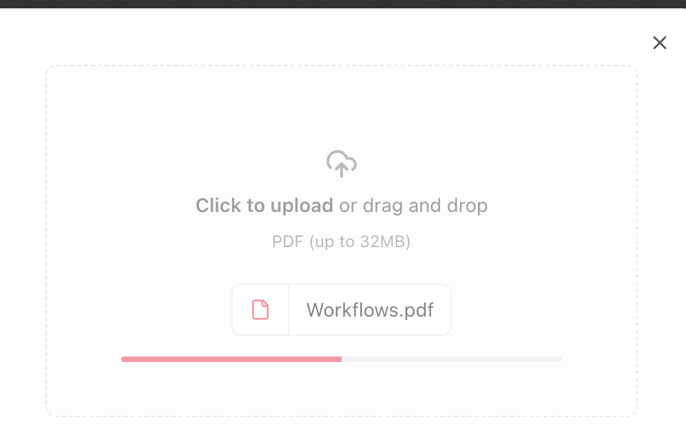 PDF Pal — upload a PDF up to 32MB